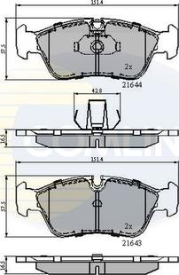 Comline CBP01023 - Тормозные колодки, дисковые, комплект autospares.lv