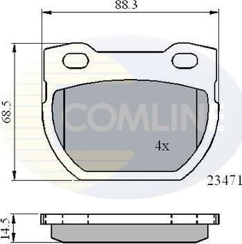 Comline CBP01078 - Тормозные колодки, дисковые, комплект autospares.lv