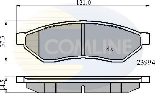 Comline CBP01190 - Тормозные колодки, дисковые, комплект autospares.lv