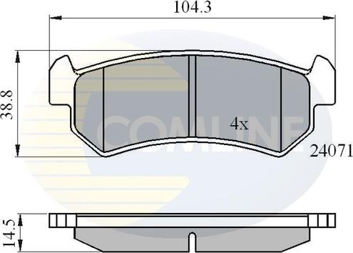 Comline CBP01191 - Тормозные колодки, дисковые, комплект autospares.lv