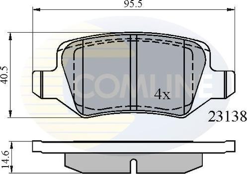 Comline CBP01149 - Тормозные колодки, дисковые, комплект autospares.lv