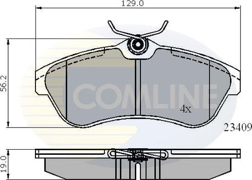 Comline CBP01146 - Тормозные колодки, дисковые, комплект autospares.lv