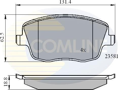 Comline CBP01147 - Тормозные колодки, дисковые, комплект autospares.lv