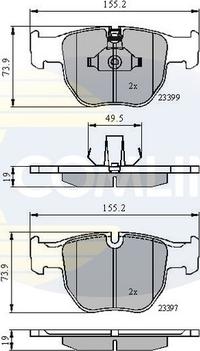 Comline CBP01157 - Тормозные колодки, дисковые, комплект autospares.lv