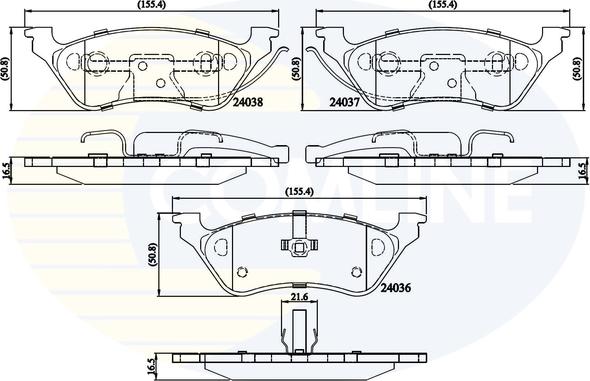 Comline CBP01164 - Тормозные колодки, дисковые, комплект autospares.lv