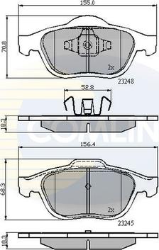 Comline CBP01116 - Тормозные колодки, дисковые, комплект autospares.lv