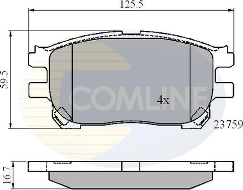 Comline CBP01139 - Тормозные колодки, дисковые, комплект autospares.lv