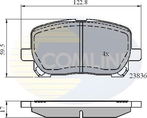 Comline CBP01132 - Тормозные колодки, дисковые, комплект autospares.lv