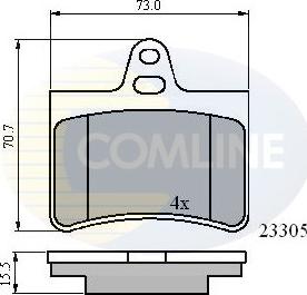 Comline CBP01122 - Тормозные колодки, дисковые, комплект autospares.lv