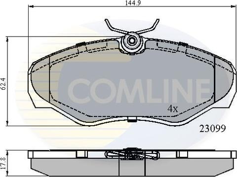 Comline CBP01127 - Тормозные колодки, дисковые, комплект autospares.lv