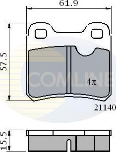 Comline CBP0117 - Тормозные колодки, дисковые, комплект autospares.lv