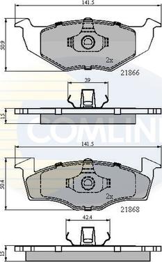 Comline CBP0180 - Тормозные колодки, дисковые, комплект autospares.lv