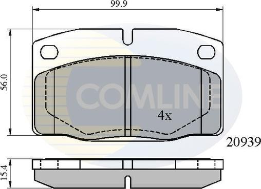 Comline CBP0135 - Тормозные колодки, дисковые, комплект autospares.lv