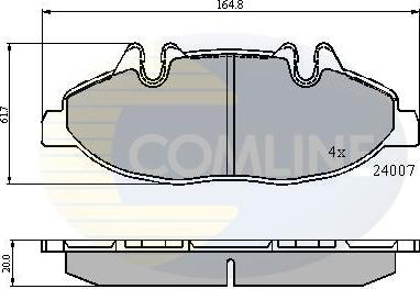 Comline CBP01305 - Тормозные колодки, дисковые, комплект autospares.lv