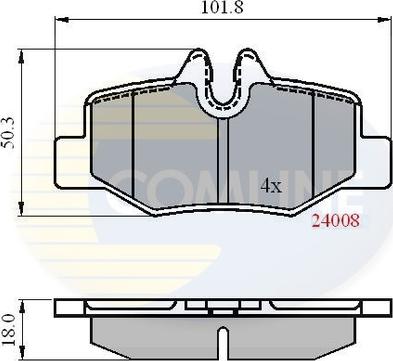 Comline CBP01306 - Тормозные колодки, дисковые, комплект autospares.lv