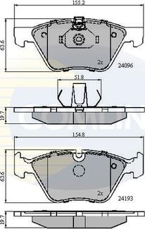 Comline CBP01300 - Тормозные колодки, дисковые, комплект autospares.lv