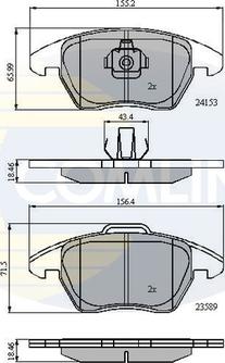 Comline CBP01308 - Тормозные колодки, дисковые, комплект autospares.lv