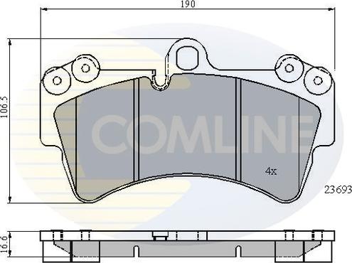 Comline CBP01315 - Тормозные колодки, дисковые, комплект autospares.lv