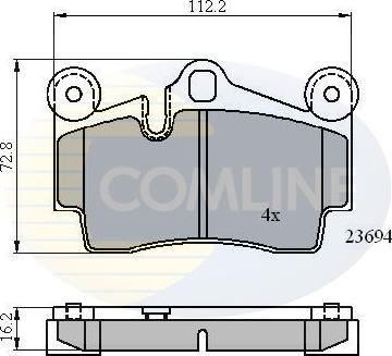 Comline CBP01316 - Тормозные колодки, дисковые, комплект autospares.lv