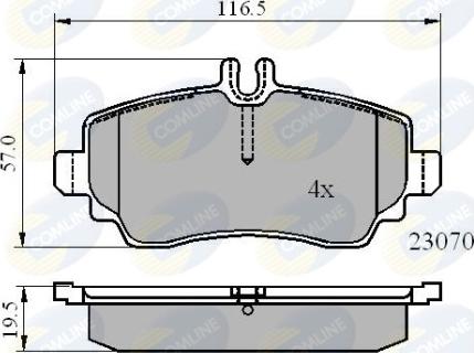 Comline CBP01318 - Тормозные колодки, дисковые, комплект autospares.lv