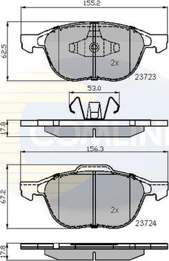 Comline CBP01323 - Тормозные колодки, дисковые, комплект autospares.lv