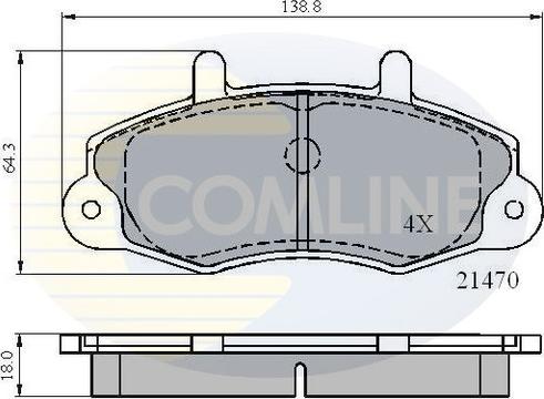 Comline CBP0132 - Тормозные колодки, дисковые, комплект autospares.lv