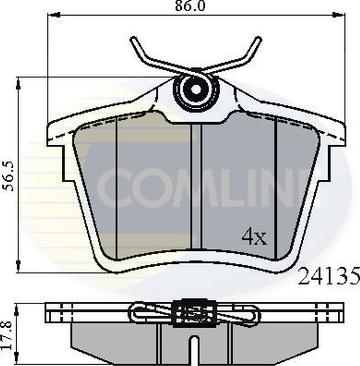 Comline CBP01252 - Тормозные колодки, дисковые, комплект autospares.lv