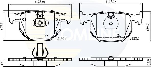 Comline CBP01205 - Тормозные колодки, дисковые, комплект autospares.lv