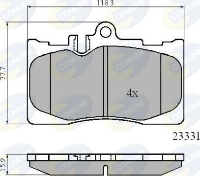 Comline CBP01211 - Тормозные колодки, дисковые, комплект autospares.lv
