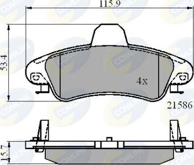 Comline CBP01235 - Тормозные колодки, дисковые, комплект autospares.lv