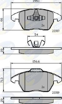 Comline CBP01224 - Тормозные колодки, дисковые, комплект autospares.lv