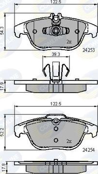 Comline CBP01792 - Тормозные колодки, дисковые, комплект autospares.lv