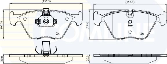 Comline CBP01744 - Тормозные колодки, дисковые, комплект autospares.lv