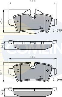 Comline CBP01759 - Тормозные колодки, дисковые, комплект autospares.lv