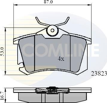 Comline CBP01761 - Тормозные колодки, дисковые, комплект autospares.lv