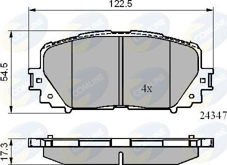 Comline CBP01767 - Тормозные колодки, дисковые, комплект autospares.lv