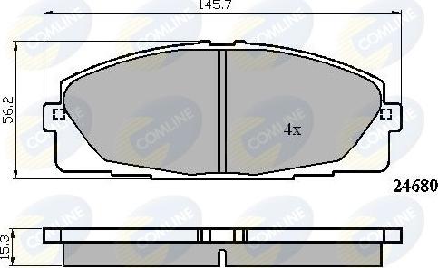 Comline CBP01706 - Тормозные колодки, дисковые, комплект autospares.lv