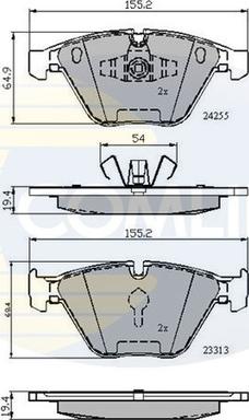 Comline CBP01700 - Тормозные колодки, дисковые, комплект autospares.lv