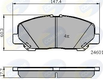 Comline CBP01701 - Тормозные колодки, дисковые, комплект autospares.lv