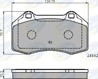 Comline CBP01703 - Тормозные колодки, дисковые, комплект autospares.lv