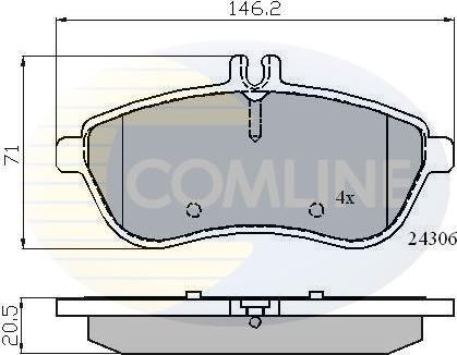 Comline CBP01786 - Тормозные колодки, дисковые, комплект autospares.lv