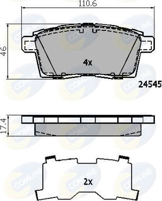 Comline CBP01731 - Тормозные колодки, дисковые, комплект autospares.lv