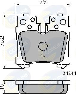 Comline CBP01722 - Тормозные колодки, дисковые, комплект autospares.lv