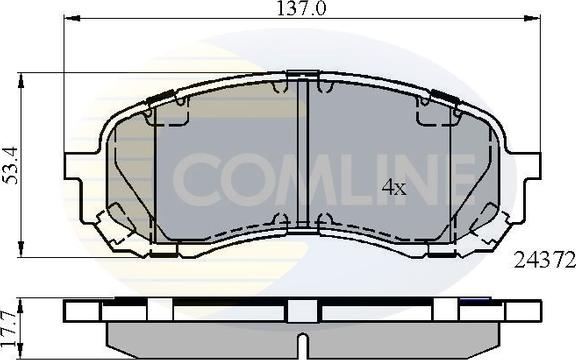 Comline CBP01778 - Тормозные колодки, дисковые, комплект autospares.lv