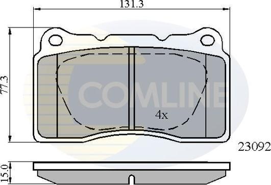 Comline CBP0895 - Тормозные колодки, дисковые, комплект autospares.lv