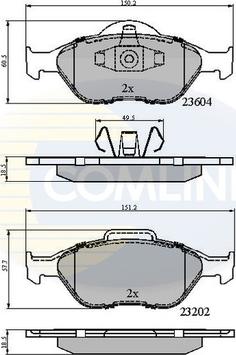 Comline CBP0891 - Тормозные колодки, дисковые, комплект autospares.lv