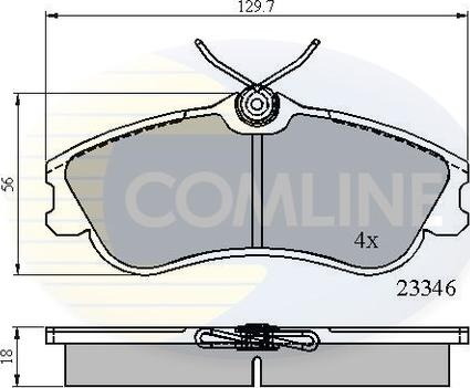 Comline CBP0892 - Тормозные колодки, дисковые, комплект autospares.lv