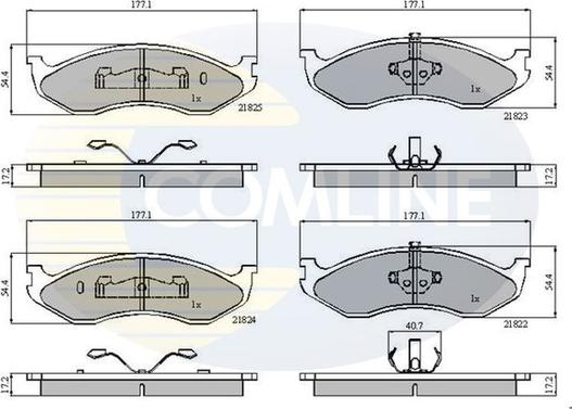 Comline CBP0845 - Тормозные колодки, дисковые, комплект autospares.lv