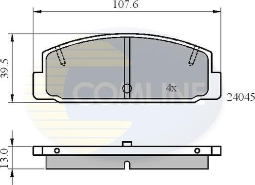 Comline CBP0819 - Тормозные колодки, дисковые, комплект autospares.lv