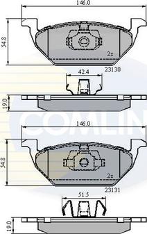 Comline CBP0889 - Тормозные колодки, дисковые, комплект autospares.lv